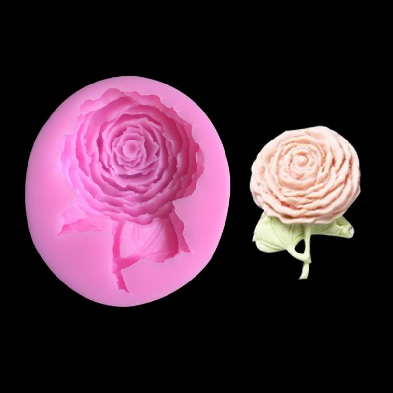 7.3 * 6.5 * 1.8 cm Forma Na Tortu Bouquet Rose Ball Silikónová