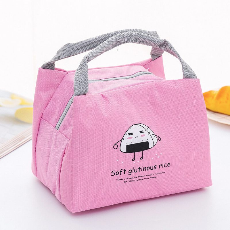 Prenosná Thicken Lunch Tote Bag Oxford Vodotesná Chladiaca Izolovaná Kabelka Roztomilé Úložné Nádoby