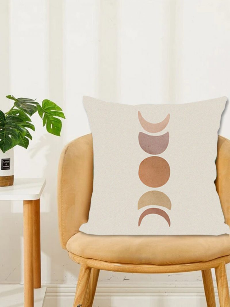 1pc Moon Simple Printing Obliečka Na Vankúš Home Decor Pohovka Obývacia Izba Poťah Na Vankúšik Do Auta