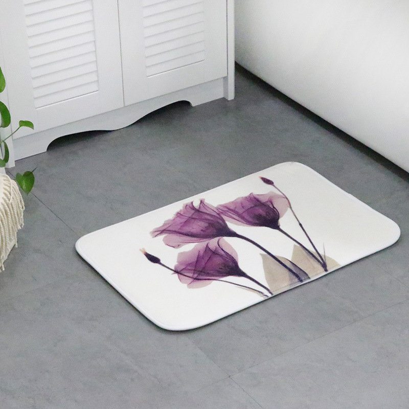 Memory Foam Chronic Rebound Printing Lotus Absorbent Protišmyková Podložka Domáca Detská Izba Podlaha Koberec