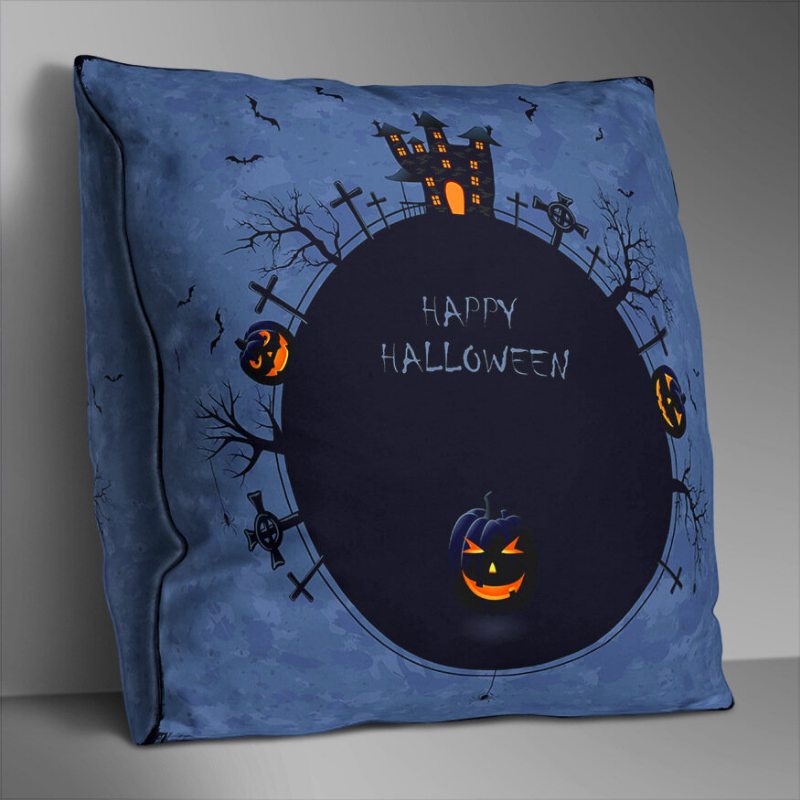 Obojstranne Potlačený Polyesterový Halloweensky Poťah Na Vankúš Domáca Pohovka Soft Throw Obliečka Na Art Decor