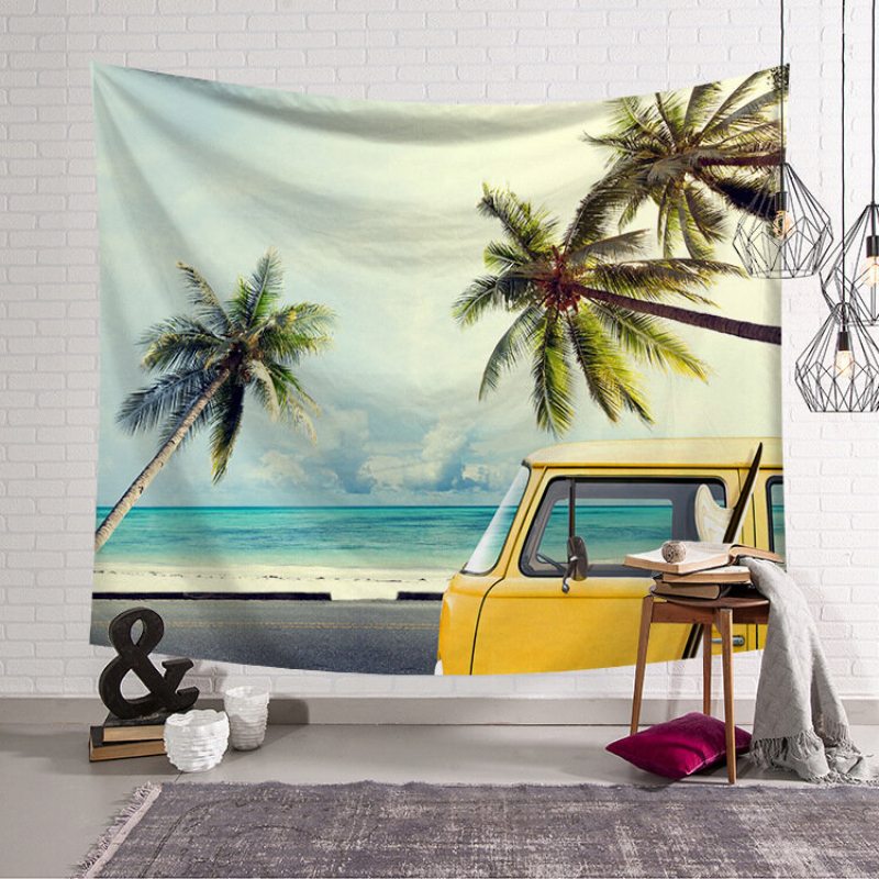 Pláž Scenic Seaside Yoga Mat Letter Relax Tapestry