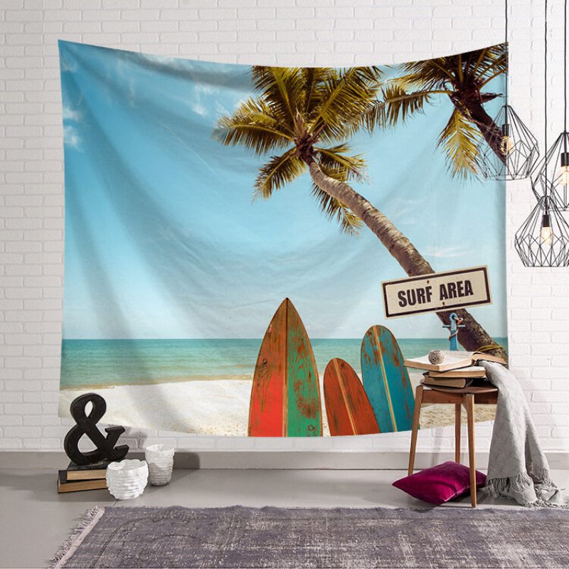 Pláž Scenic Seaside Yoga Mat Letter Relax Tapestry