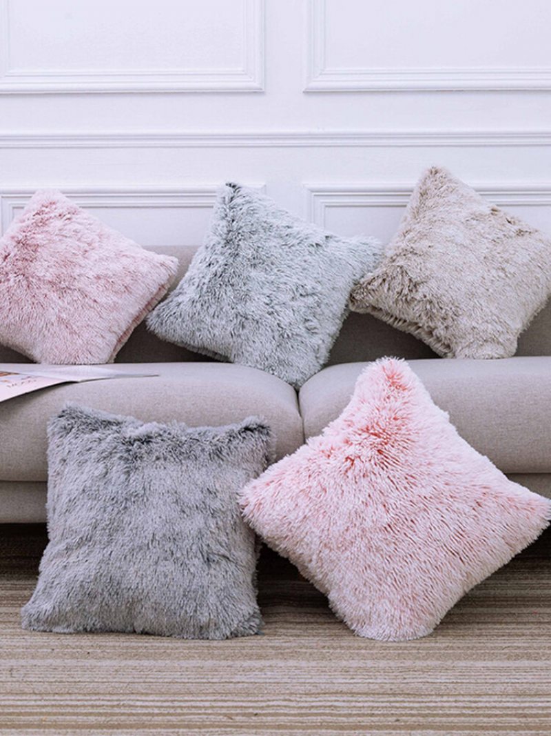 Vankúš S Dlhými Vlasmi Nočný Gradient Color Back Cushion Plyšová Obliečka Na