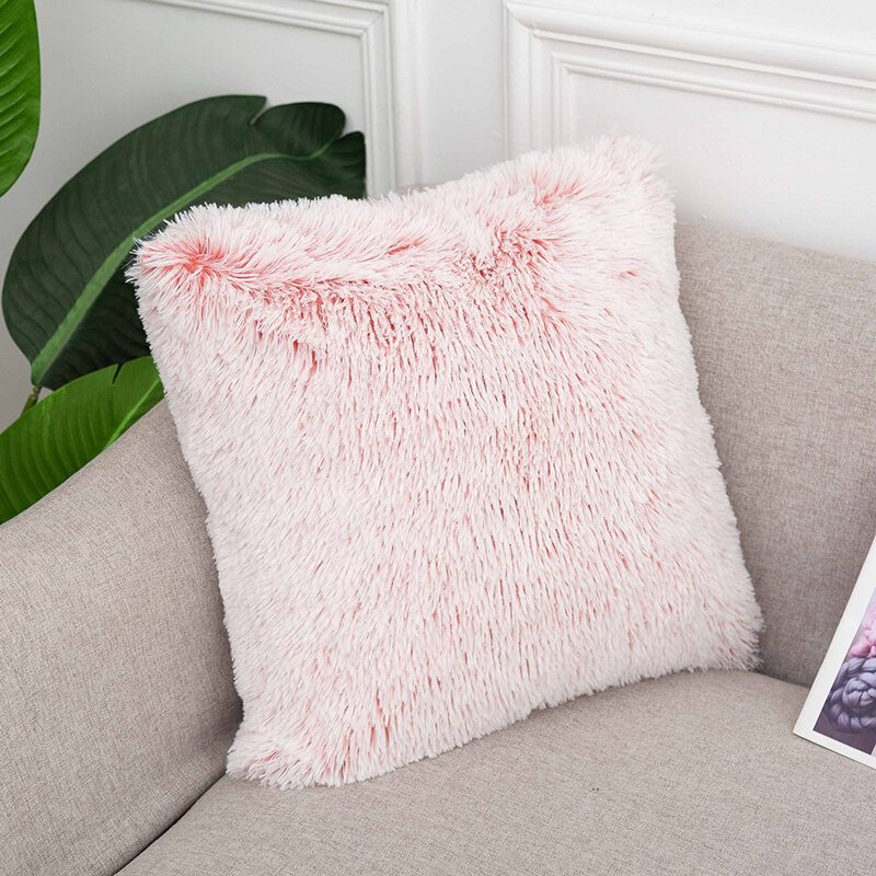 Vankúš S Dlhými Vlasmi Nočný Gradient Color Back Cushion Plyšová Obliečka Na