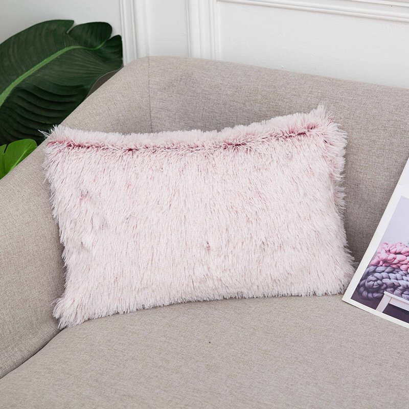 Vankúš S Dlhými Vlasmi Nočný Gradient Color Back Cushion Plyšová Obliečka Na