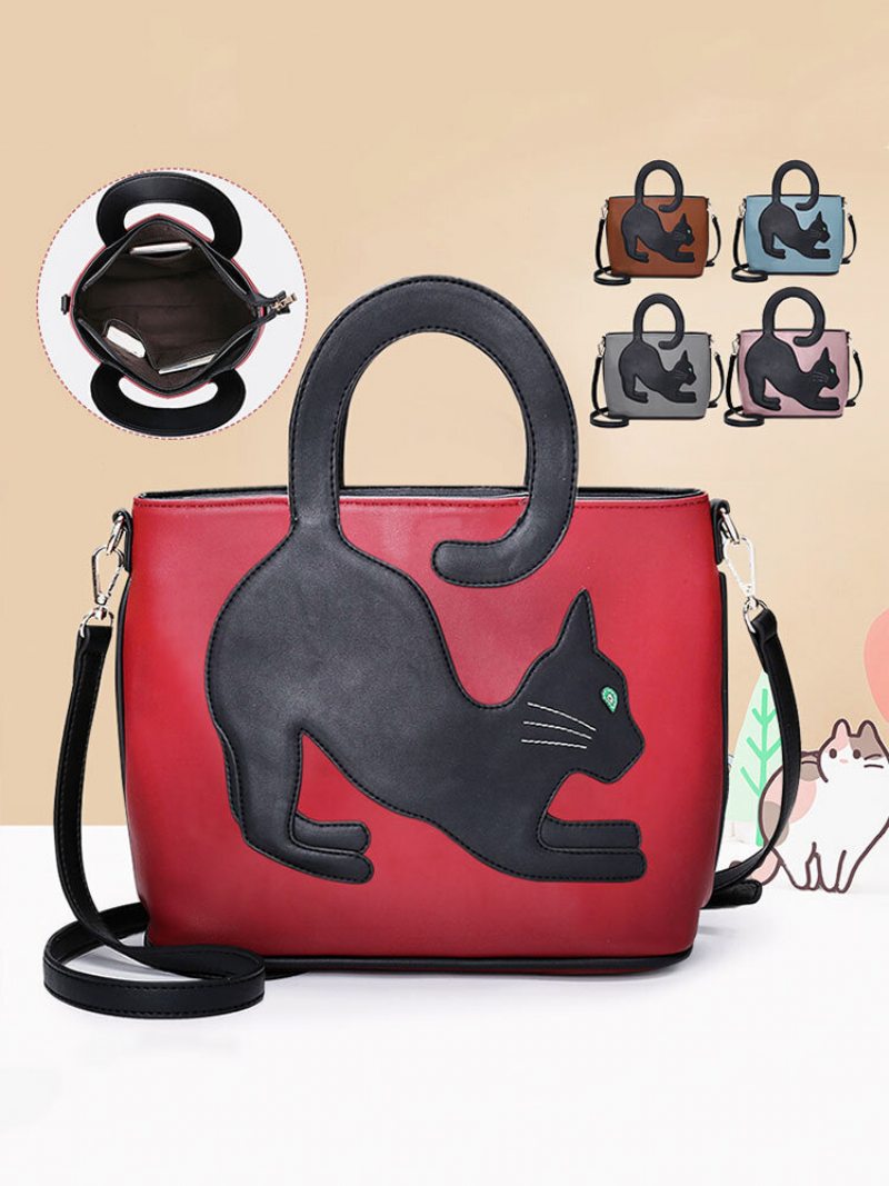 Dámska Crossbody Kabelka Cat Vzor