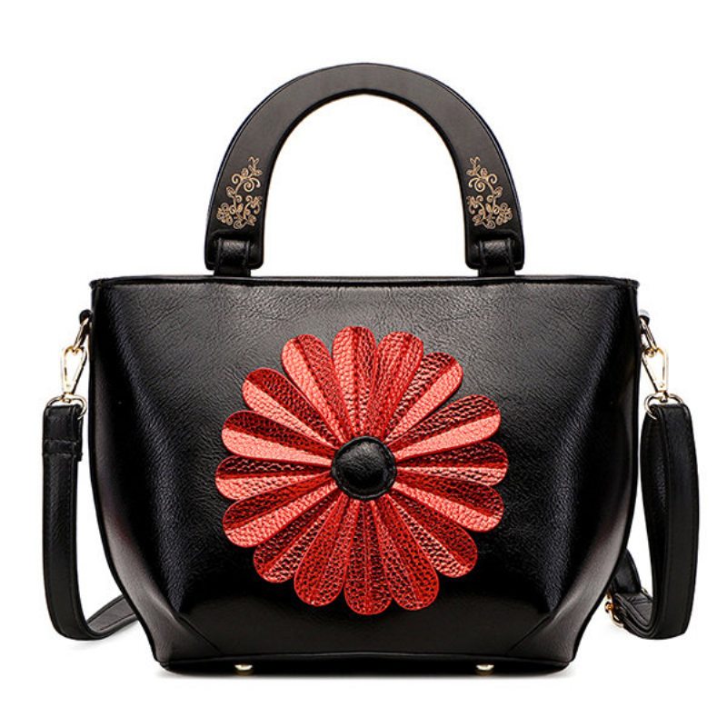 Dámska Kabelka National Pu Leather Flower Crossbody