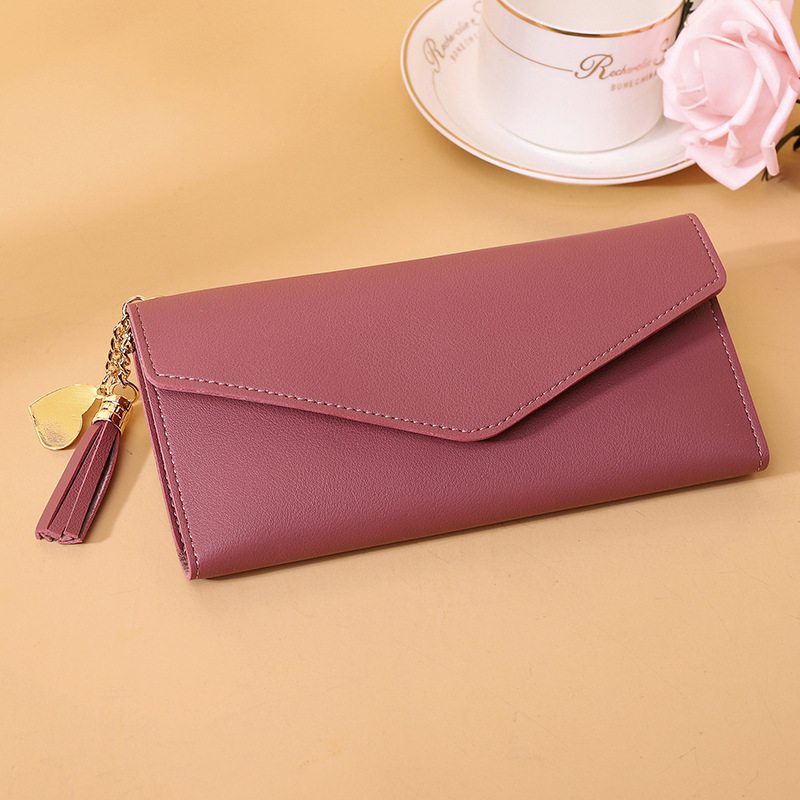 Dámska Peňaženka S Dlhým Módnym Strapcom S Príveskom Na Karty Simple Fashion Clutch Women