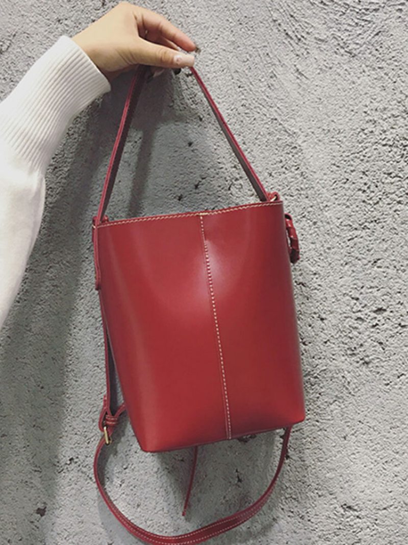 Dámske 2ks Leisure Pu Bucket Bags Veľkokapacitné Crossbody Kabelky