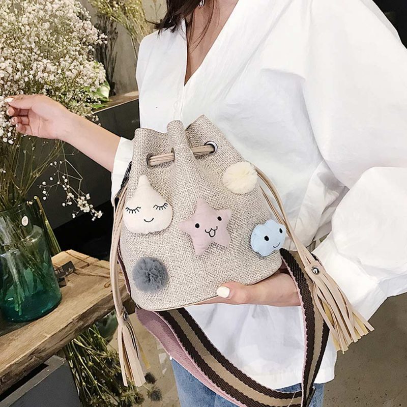 Dámske Vedierko So Slamenou Šnúrkou Na Ramene Plážová Cestovná Taška Hobo Malá Crossbody Pre Bábiky Pre Dámy