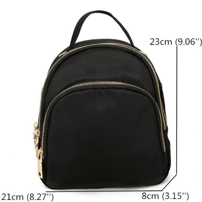 Dámsky Nylonový Multifunkčný Batoh 3 Vrstvy Crossbody Tašky Vodotesné Kabelky