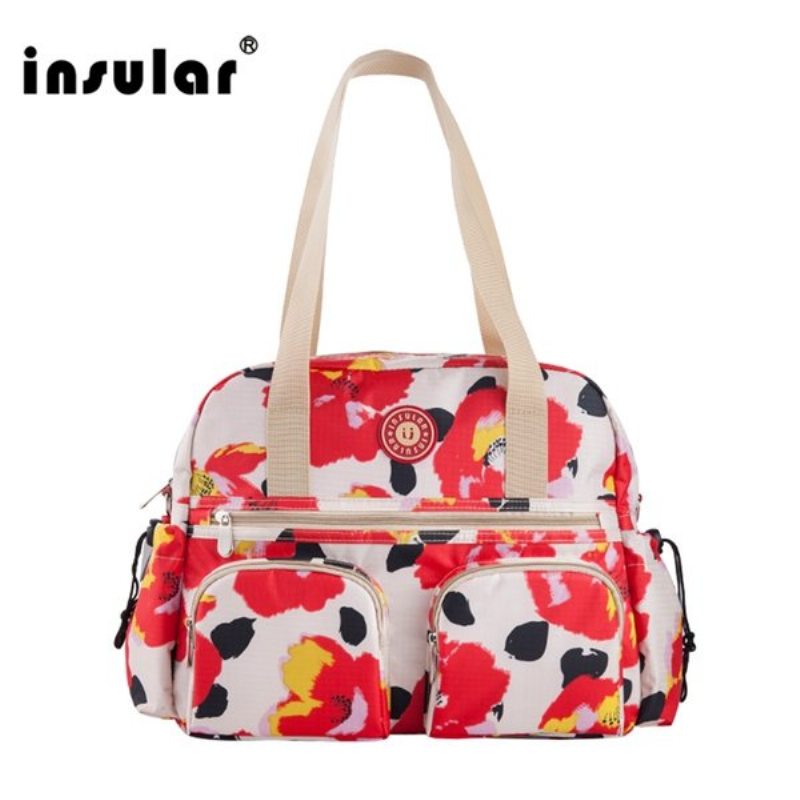 Insular Women Nylonové Tašky Na Detské Plienky Múmia Weekender Bag Crossbody Kabelka