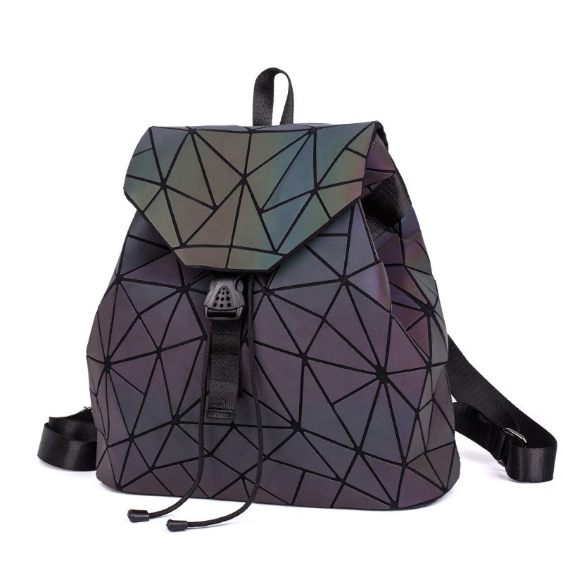 Módny Svietiaci Batoh Ženy Geometrické Batohy Pre Dospievajúce Dievčatá Žena Laser Diamond Študentská Školská Taška Mochila Bolsas