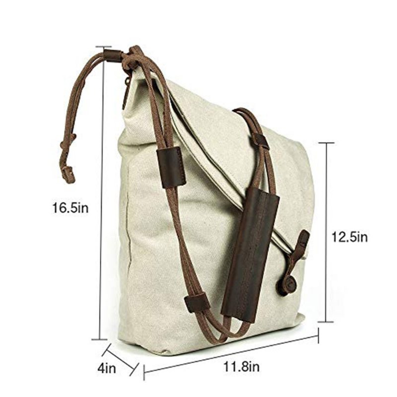 Nadrozmerná Ležérna Plátenná Crossbody Taška Messenger Unisex Retro Hobo Pre Mužov A Ženy