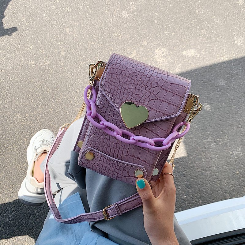 Personalizovaná Kabelka Chain Crossbody Crocodile Pattern Malá Štvorcová Taška Na Jedno Rameno Pre Ženy