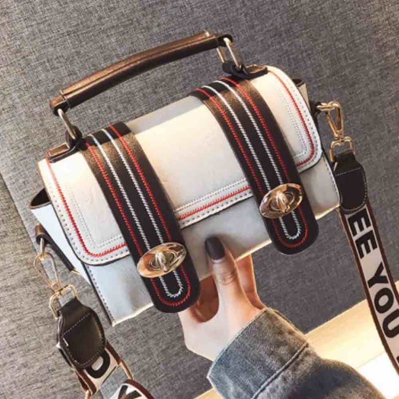 Pu Kožená Crossbody Kabelka S Abecedným Popruhom Cez Rameno Dámska Mini Taška Cez S Pásikovou Prackou Na Nákupné Zoznamky