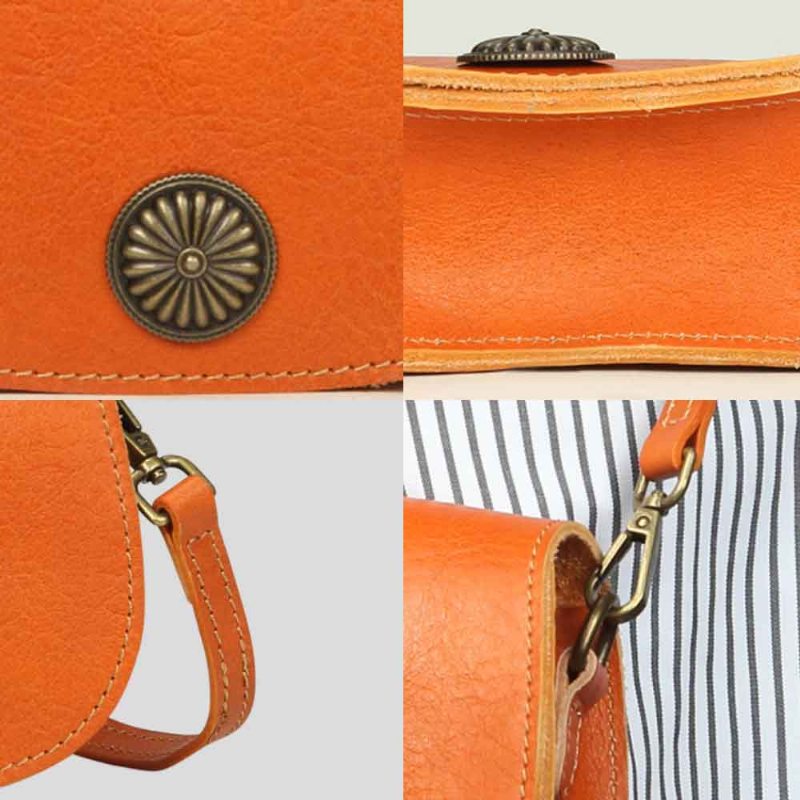 Rastlinná Kožená Taška Cross Body Vintage