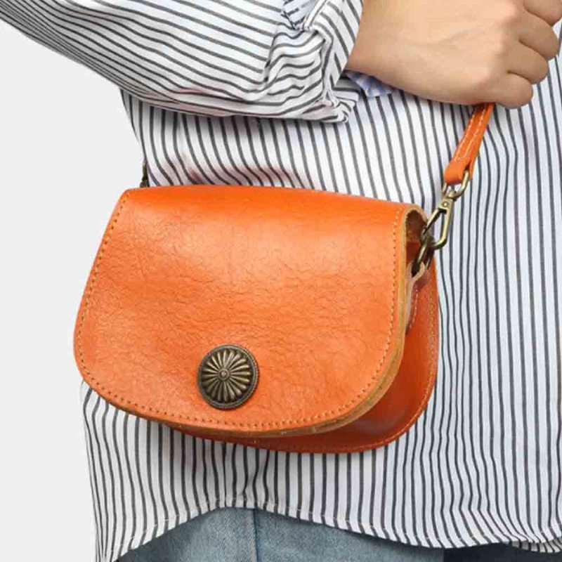 Rastlinná Kožená Taška Cross Body Vintage