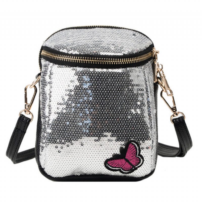 Season New Embroidered Line Butterfly Personality Flitr Taška Na Mobilný Telefón Cez Rameno Mini Cool Female Bag