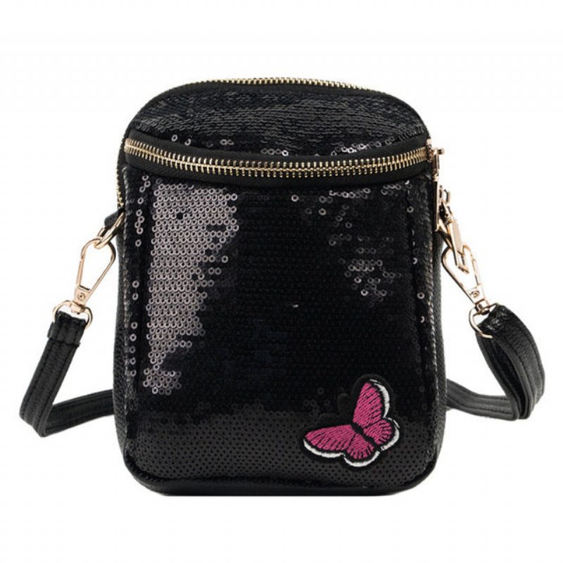 Season New Embroidered Line Butterfly Personality Flitr Taška Na Mobilný Telefón Cez Rameno Mini Cool Female Bag