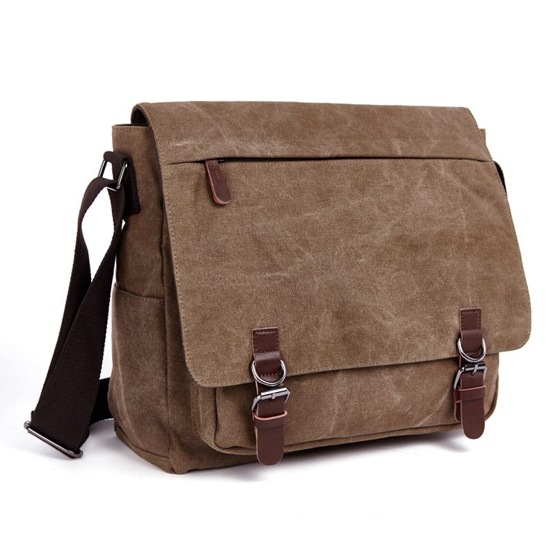 Taška Na Rameno Messenger Wild Canvas Bag Praktická Obchodná Na Počítač Street V Kórejskom Módnom Štýle