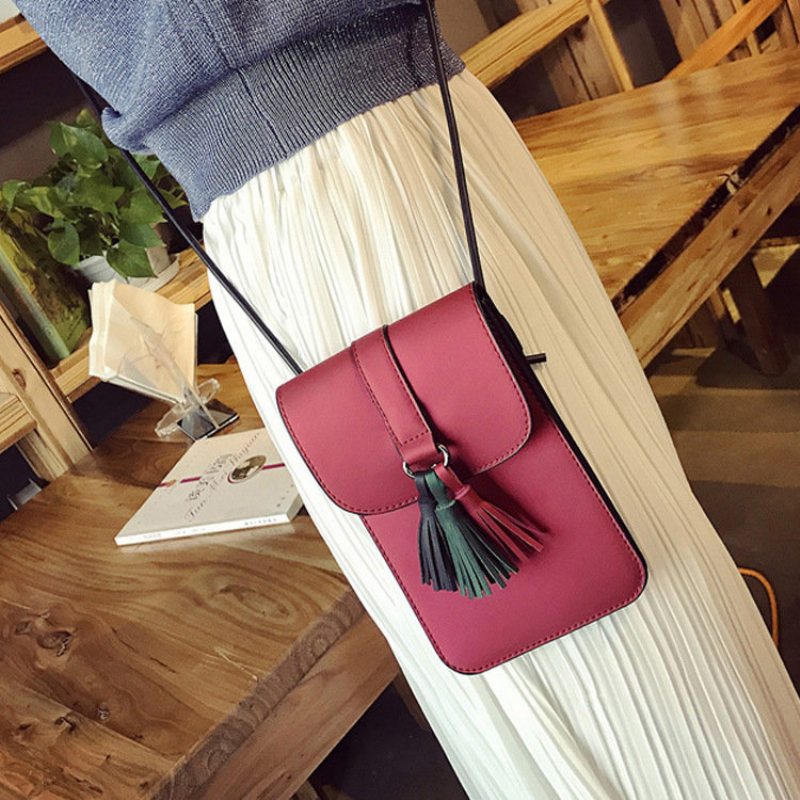 Tassel Štýlová 5.5-palcová Taška Na Telefón Kabelka Cez Rameno Crossbody