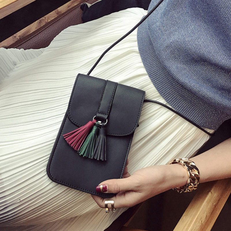 Tassel Štýlová 5.5-palcová Taška Na Telefón Kabelka Cez Rameno Crossbody