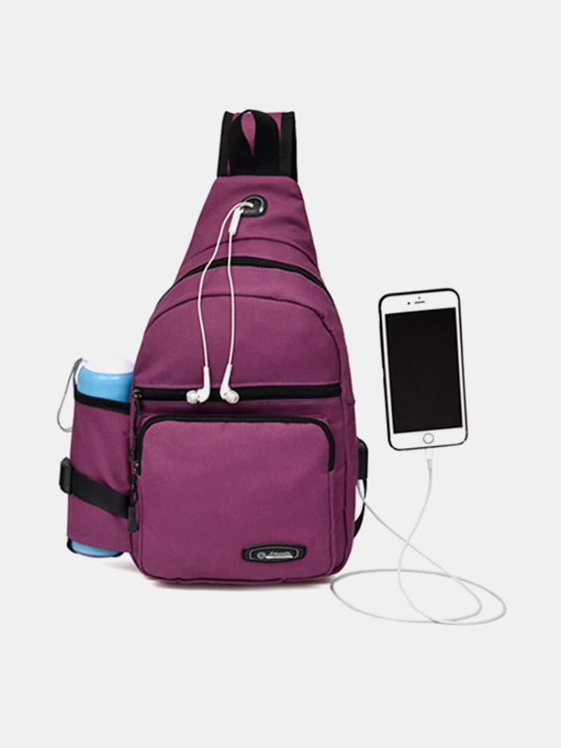 Usb-anschluss Nylon Light Náprsná Taška Veľkokapacitná Cez Rameno Crossbody Tašky Pre Ženy