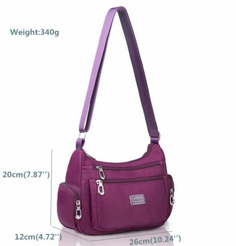 Žena Multi-crossbody Taška Na Zips Cez Rameno Vodotesná Kabelka