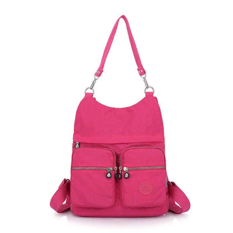 Ženy Nylon Multifunkčné Multi-vrecká Tašky Cez Rameno Crossbody Batoh