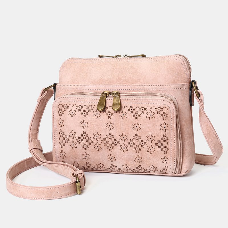 Ľahká Dutá Crossbody Kabelka V Kvetinovom Dizajne