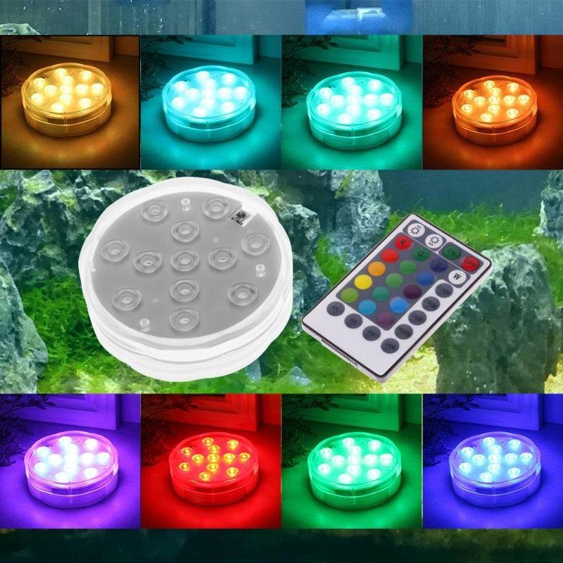 12 Led Rgb Ponorné Svetlo Podvodná Vodotesná Nočná Lampa Vodná Fontána Akvárium Na Ryby Záhradná Dekorácia