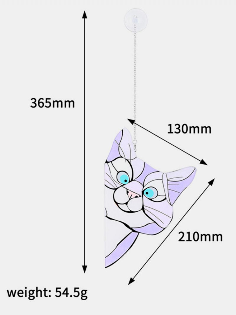 Roztomilé Zvieratko So Vzorom Na Zavesenie Dekor Mačka/psík Slnečný Lapač Ozdoba Na Na Okno Prívesok Na Záhradné Nástenné Dvere