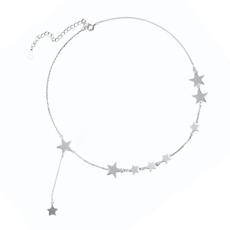 Náhrdelník Lucky Star Choker Originál Sterling Ornament S S925 Silver Pre Ženy Dievčatá