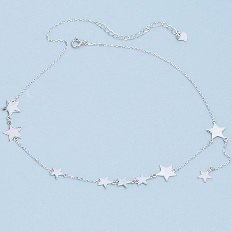 Náhrdelník Lucky Star Choker Originál Sterling Ornament S S925 Silver Pre Ženy Dievčatá