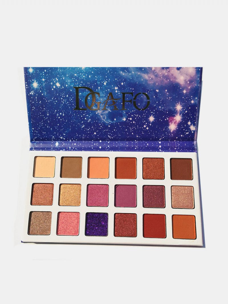 Paleta Očných Tieňov S 18 Farbami Purple Starry Sky Dlhotrvajúci Očný Tieň S Lisovaným Pigmentom