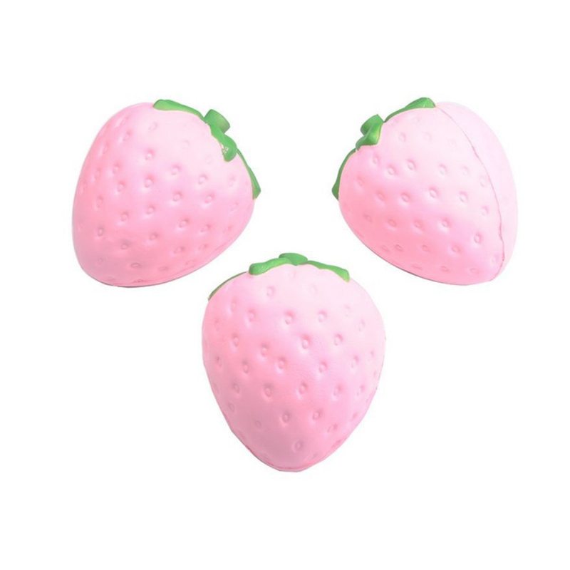 11.5 X 9.5 cm Kawaii Squishy Strawberry Mäkké Telefón Tašky Na Kľúče Popruhy Pomalé Stúpanie